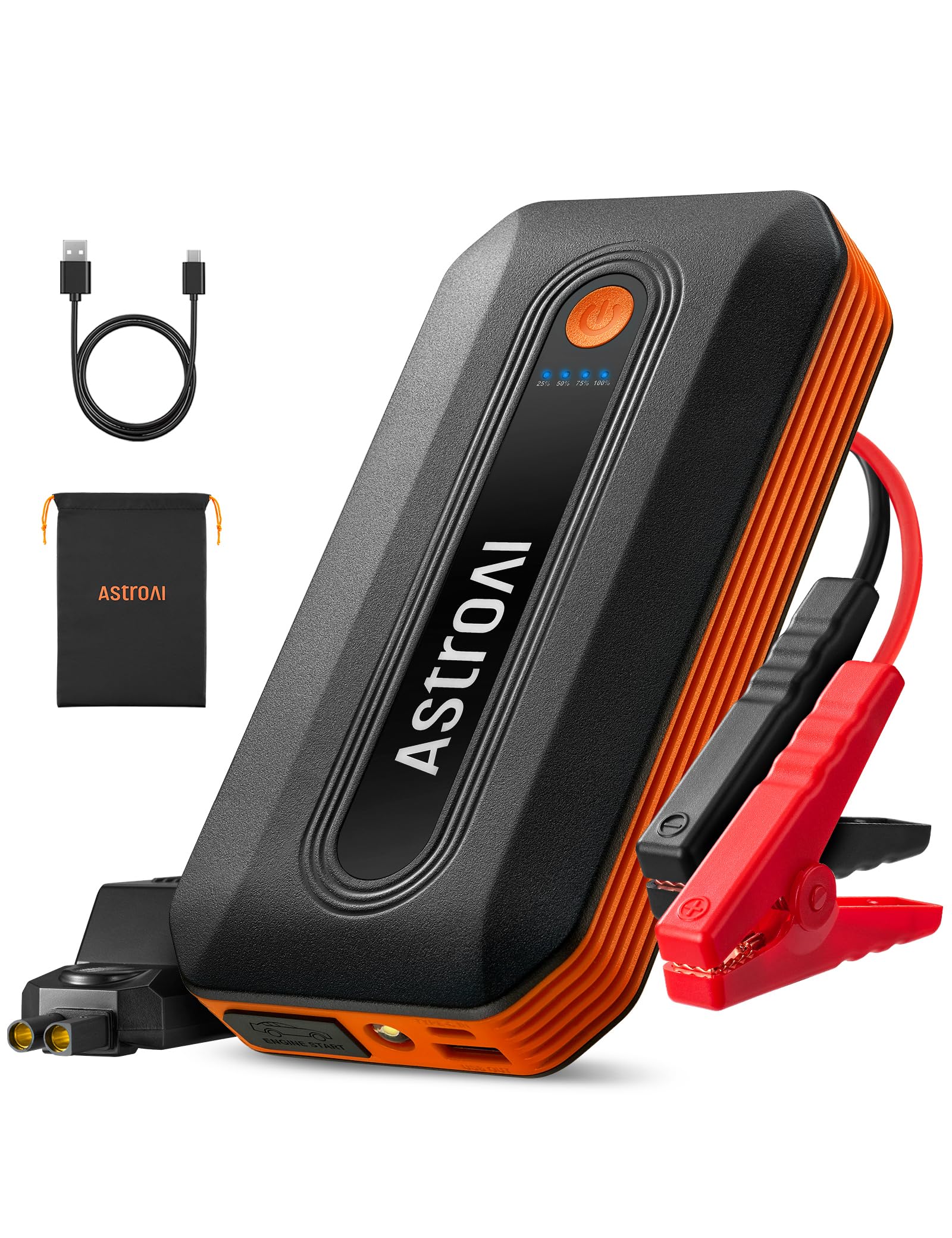 AstroAI B8 Car Jump Starter Power Pack (7.0L Petrol/5.5L Diesel), Orange | Ultra