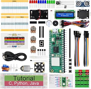 Freenove Super Starter Kit for Raspberry Pi Pico W (Included), Dual-core Arm Cortex-M0+ Microcontroller, 588-Page Detailed Tutorial, 177 Items, 94 Projects, Python C Java Code