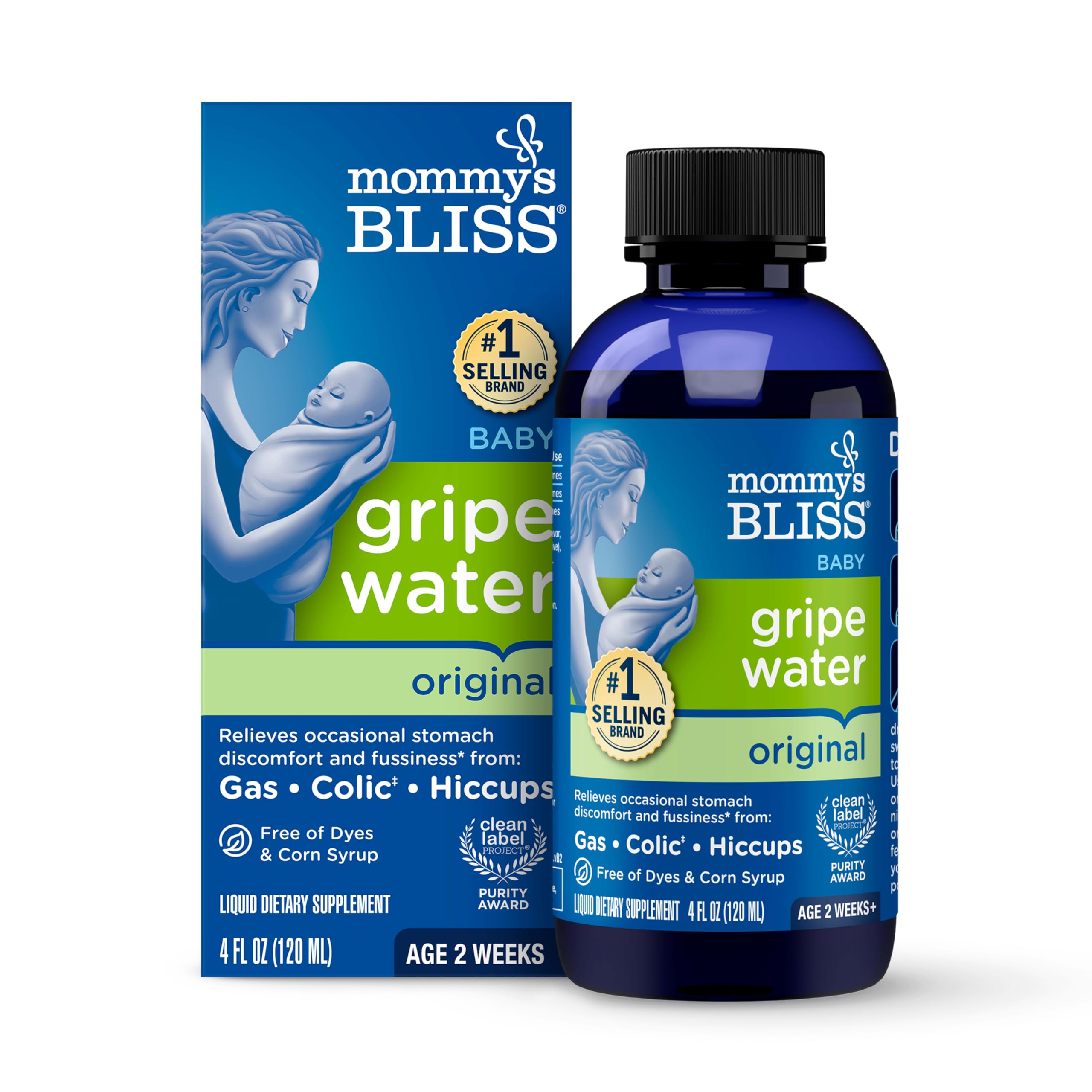 Mommy's Bliss Gripe Water, Liquid, 4-ounce bottle | Safe and trusted herbal form