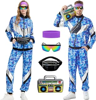 Ezuwail Disco Costume for Men Women Retro Party Outfits 70s 80s 90s Party Outfits Couples Disco Costume Halloween