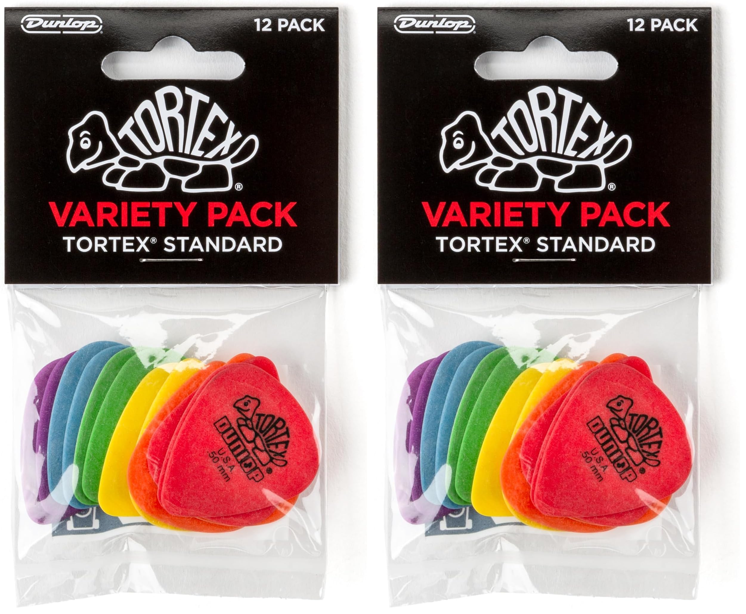 Dunlop Picks - Variety - PVP418 Tortex Standard - Pack 12 (Pack of 2)