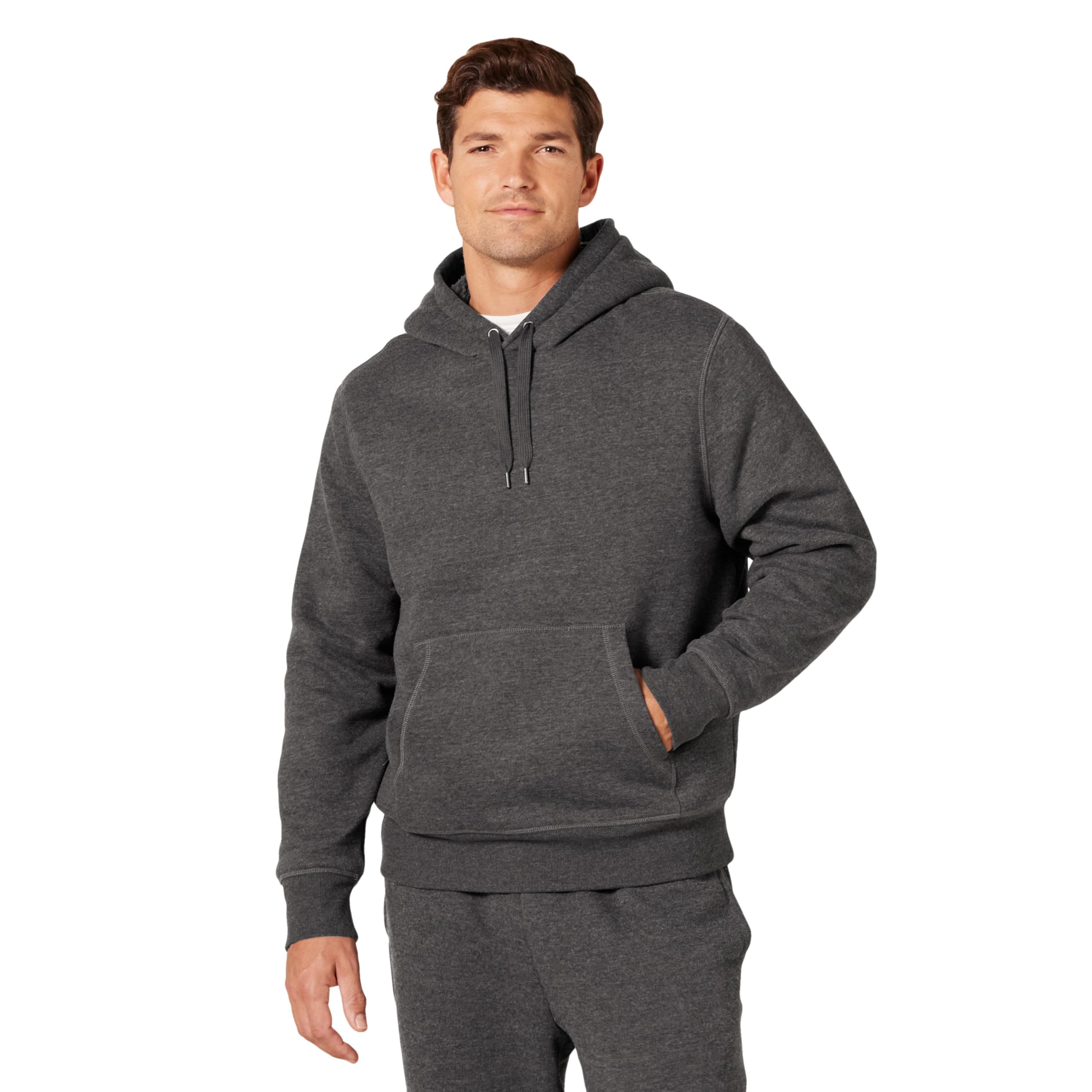 Amazon Essentials Men's Sherpa-Lined Fleece Pullover Hoodie
