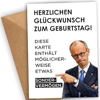 PräsenteEnte Funny Birthday Card Money Gift with Envelope - Happy Birthday Greeting Card for Men & Women - Humorous Birthday Card for Friends, Lovers, Colleagues