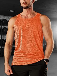 Mens Quick Dry Sleeveless Workout Gym Muscle Athletic Bodybuilding Performance Tank Tops