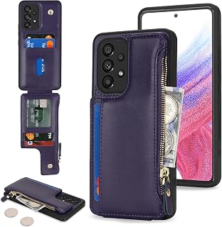 Cavor Custodia a portafoglio per Samsung Galaxy A53 5G, custodia per telefono per Galaxy A53 5G, custodia a portafoglio per donne e uomini, custodia A53 5G con porta carte, custodia in pelle con tasca
