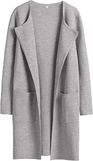 ANRABESS Womens Cardigan Sweater Open Front Knit Long Coatigan Dressy Casual Jacket Coat 2025 Fall Outfits Classy Clothes