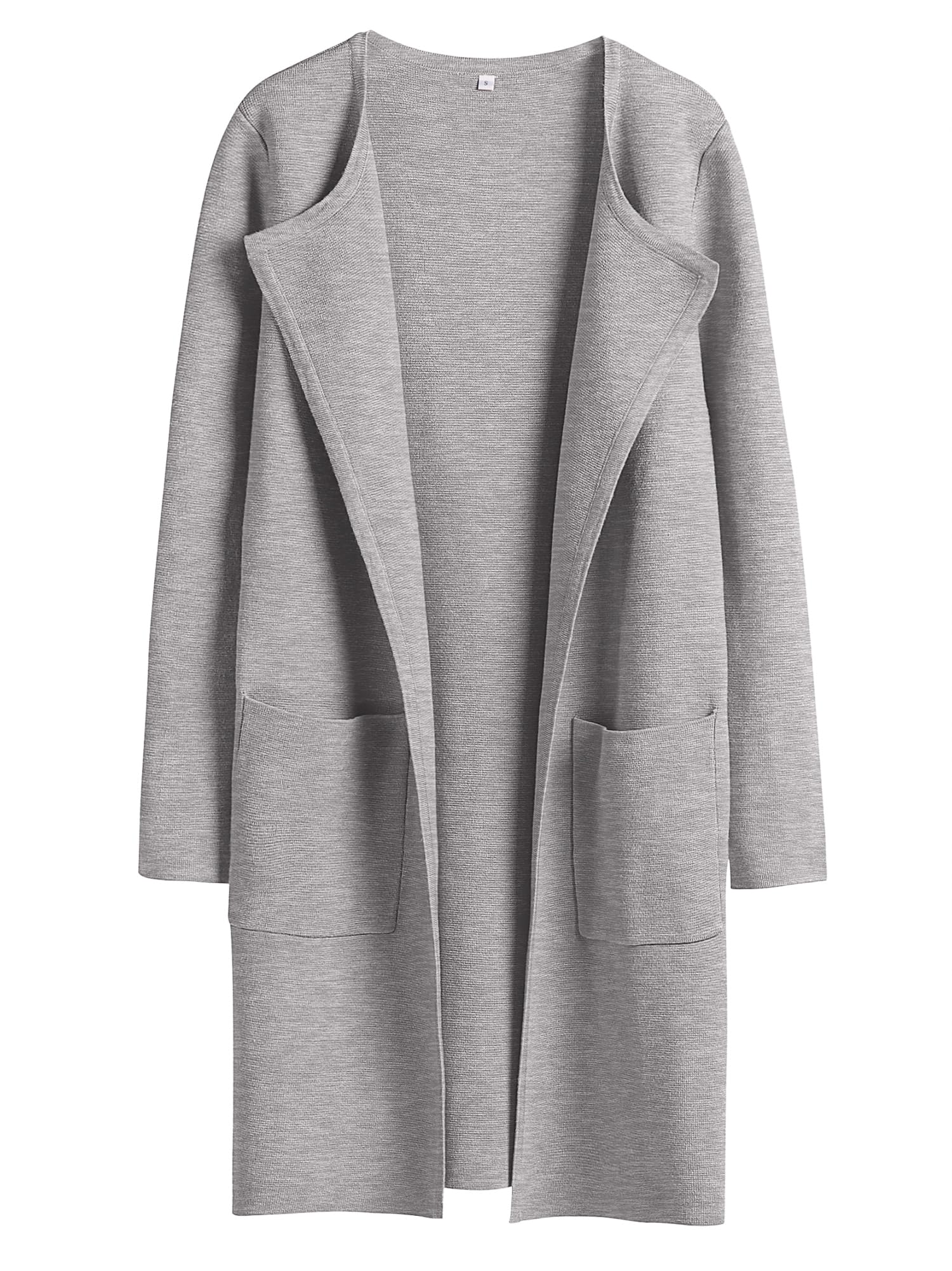 ANRABESS Womens Cardigan Sweater Open Front Knit Long Coatigan Dressy Casual Jac