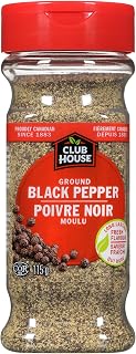 Club House Herbs & Spices, Ground Black Pepper, 115 g | Sharp, Earthy & Pungent Flavour & Aroma, Versatile Seasoning for Sauces, Marinades, Vegetables, Eggs & Meats, Kosher