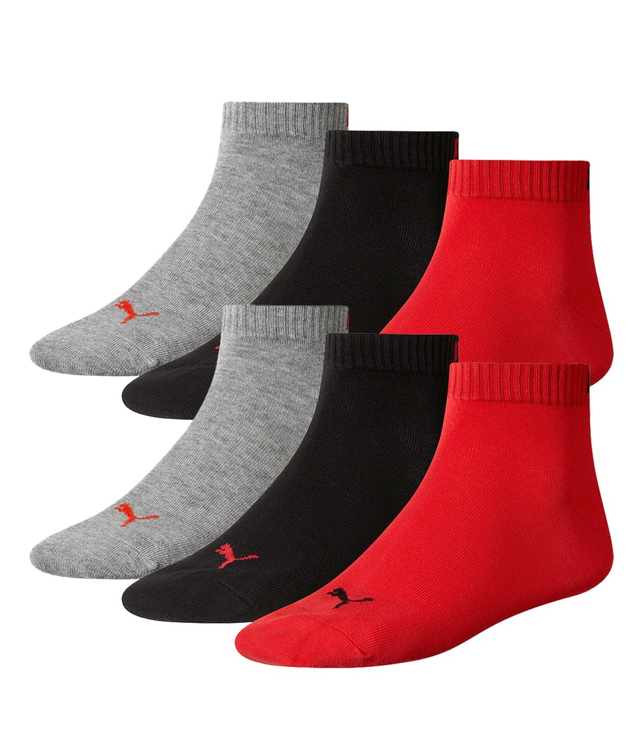 PUMA Unisex's Quarter Plain 3p Socks, One Size Plus