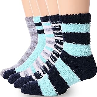 Anlisim Fuzzy Socks for Women, Soft Thick Winter Warm Fleece Slipper Socks