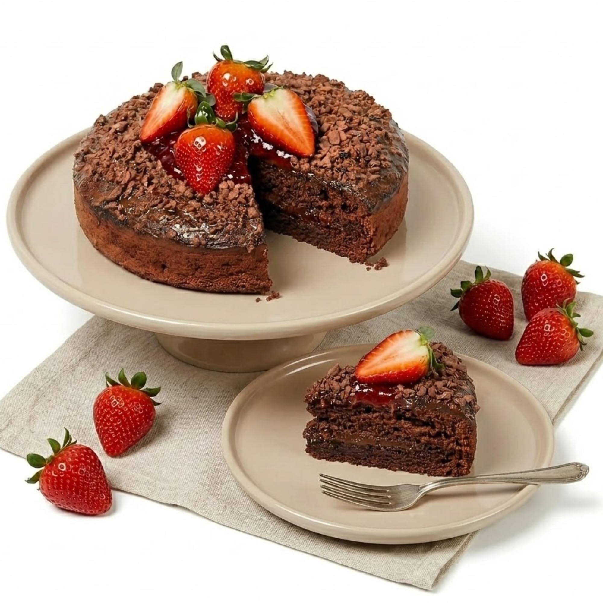 ANDY ANAND CHOCOLATIER Luxurious Gluten-Free Chocolate Strawberry Cake 9" - Fres