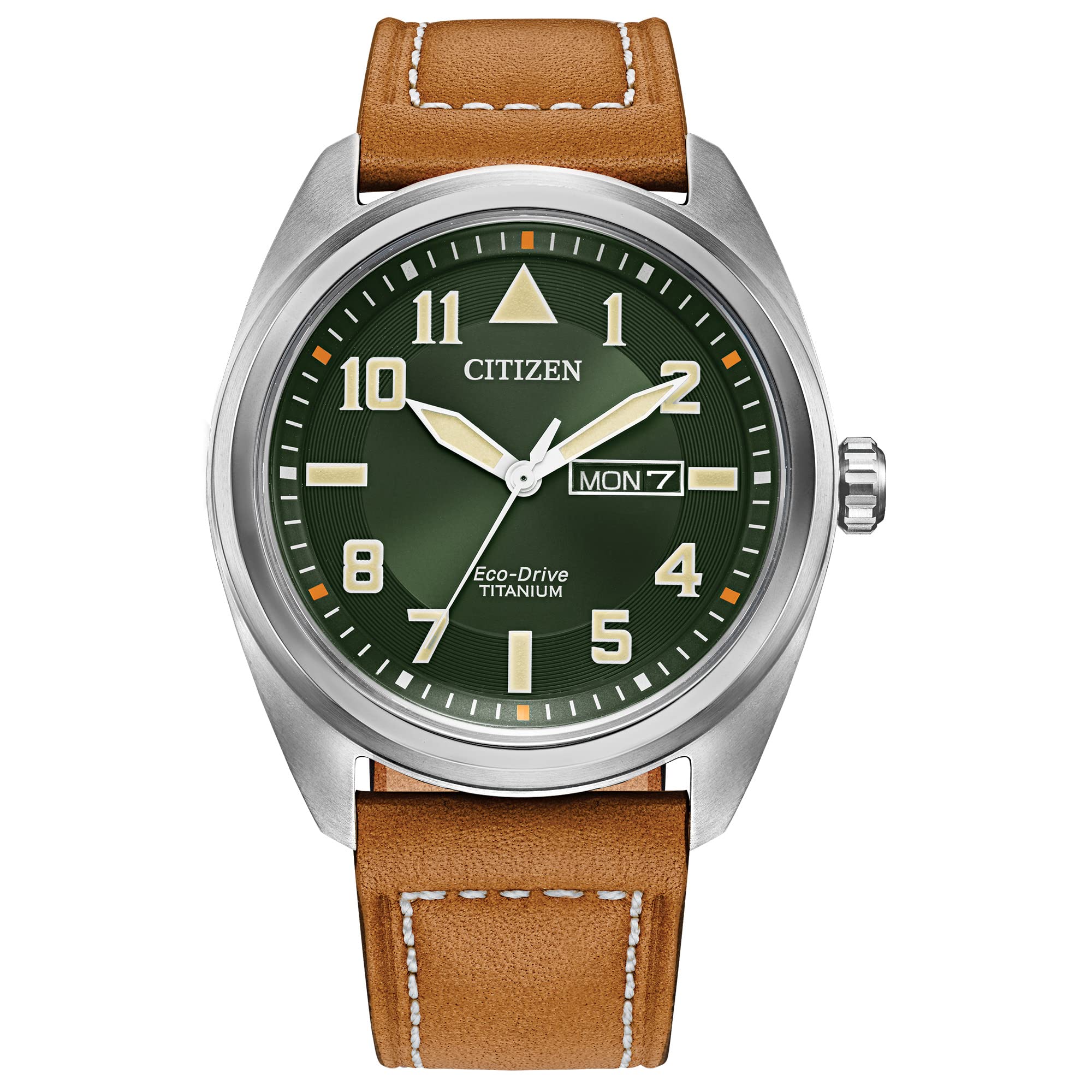 Citizen Mens Sports Casual Watch 3 Hands Day/Date Eco-Drive Arabic Markers Super