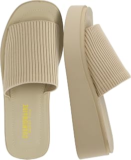 CUSHIONAIRE Women's PIM Knit Platform Sandal with +Memory Foam