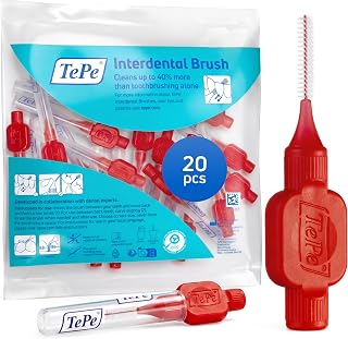 TePe Original Interdental Brush, Red, for Cleaning Teeth Gaps, 20pcs