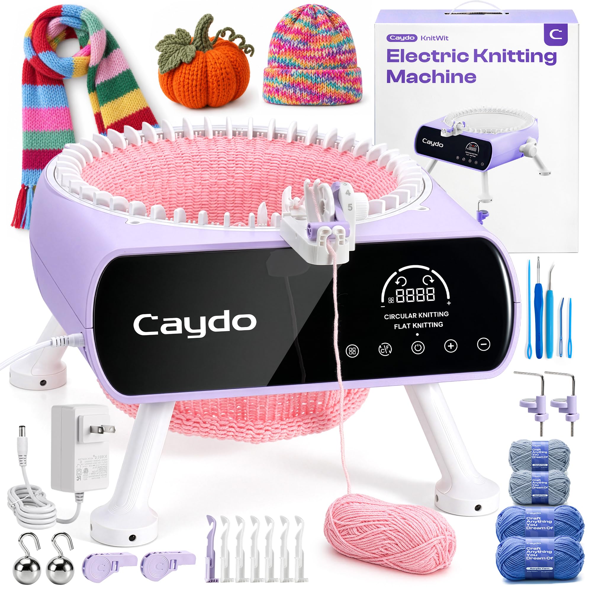 Caydo Electric Knitting Machine M1 Pro, 48 Needle Automatic Knitting Kit | Highl