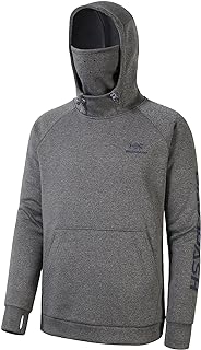 Bassdash Men’s Fishing Fleece Hoodie with Neck Gaiter Water Resistant Performance Sweatshirt FS18M