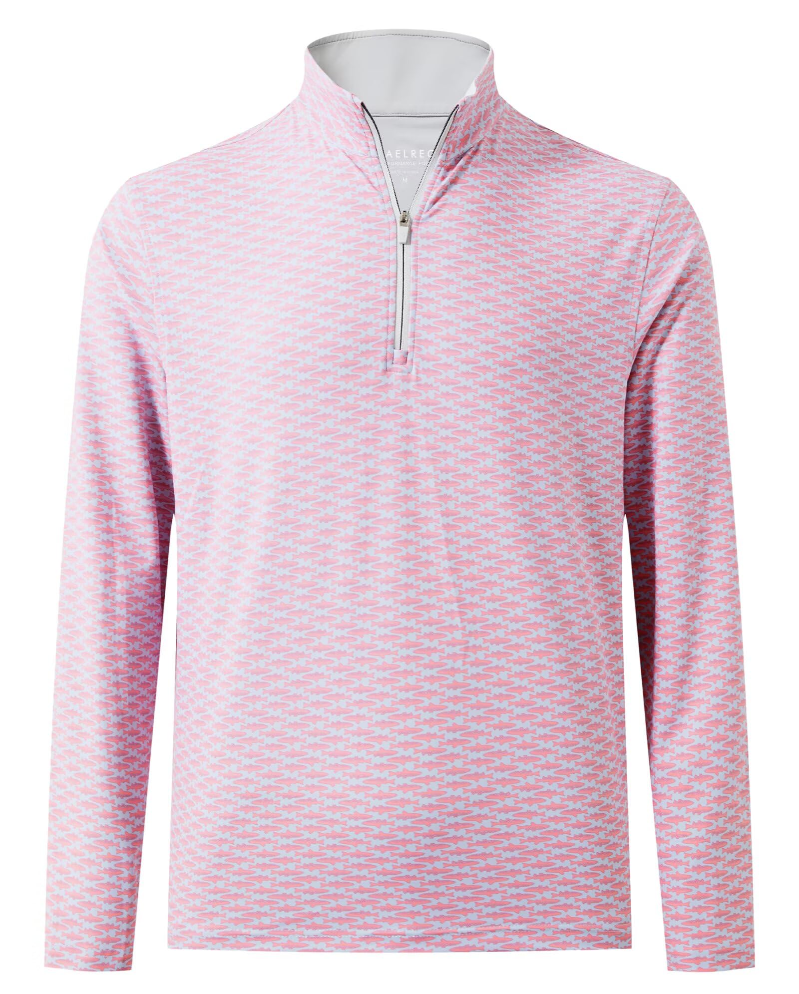 M MAELREG Quarter Zip Golf Pullover Men Dry Fit Long Sleeve Performance Wicking 