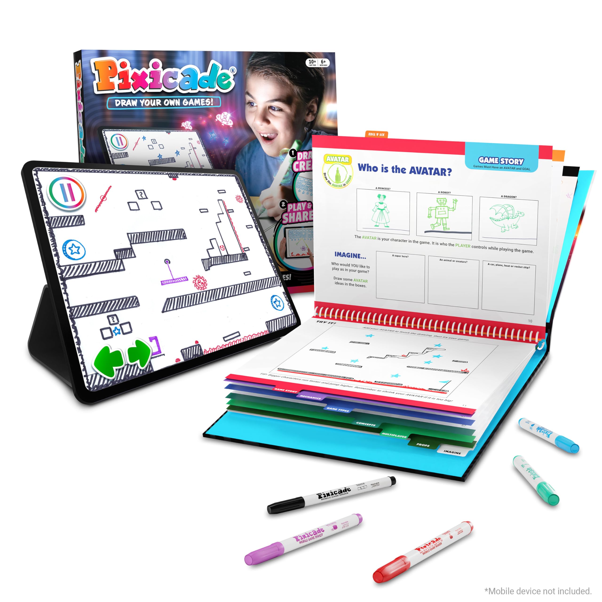 Abacus Brands Pixicade! Turn Drawings Into Playable Video Games! | Doodle & Draw