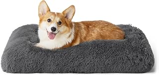 Bedsure Medium Dog Crate Bed Washable, Fluffy Mattress, 74x53cm, Dark Grey