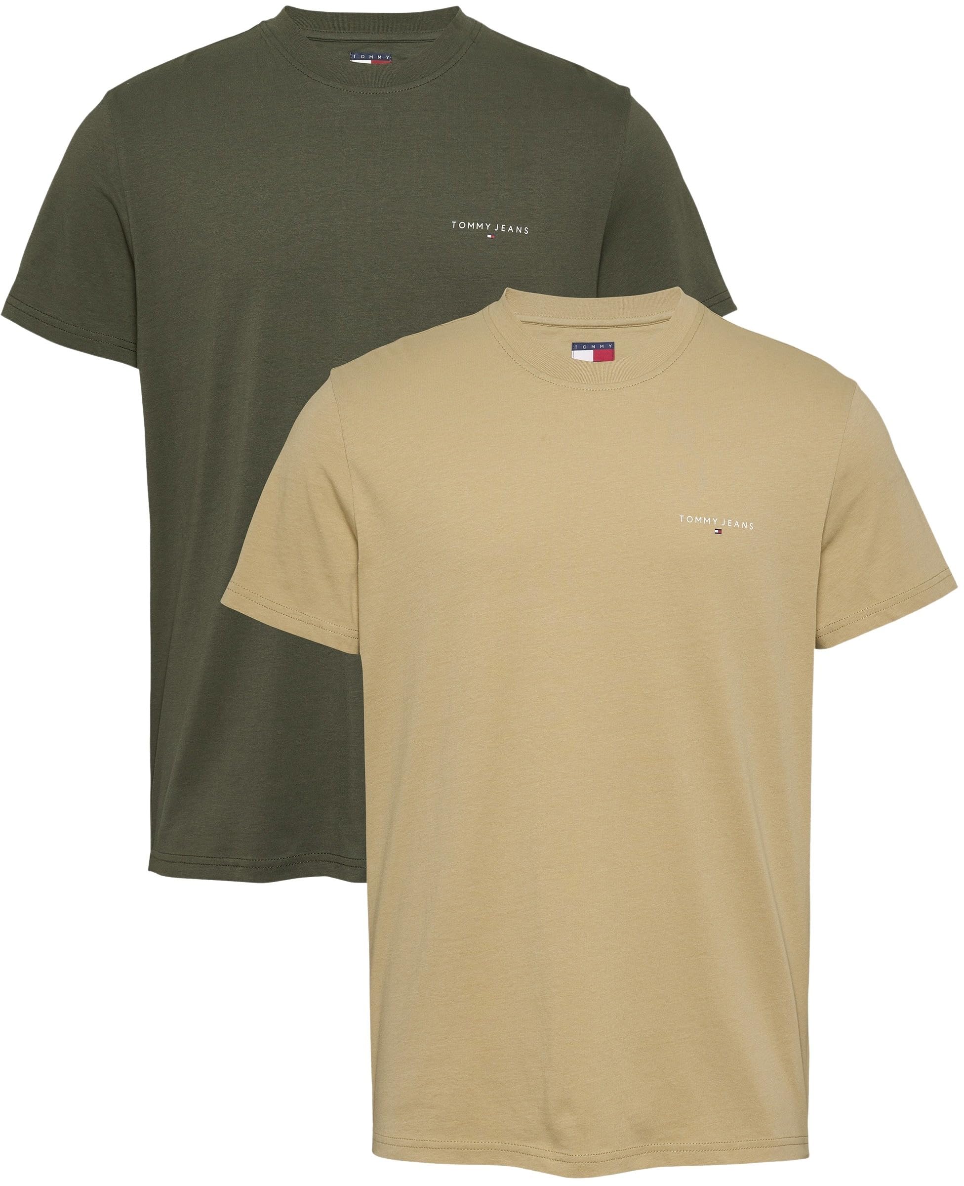 Tommy Jeans Tjm Slim 2pack Linear Chest Tee Dm0dm20353 Maglietta S/S Unisex - Ad