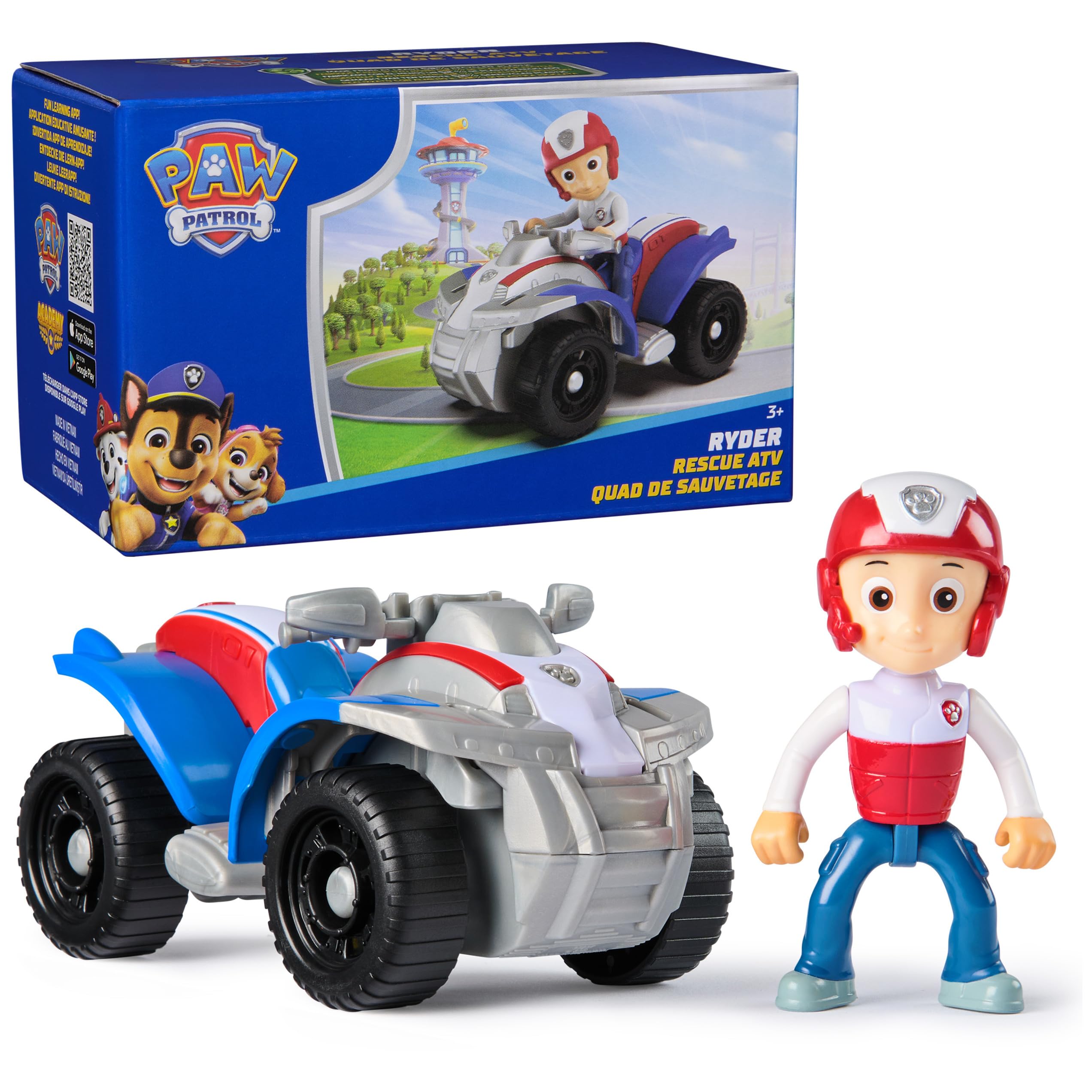 Paw Patrol, Ryder’s ATV Toy Vehicle with Collectible Action Figure, Sustainably 
