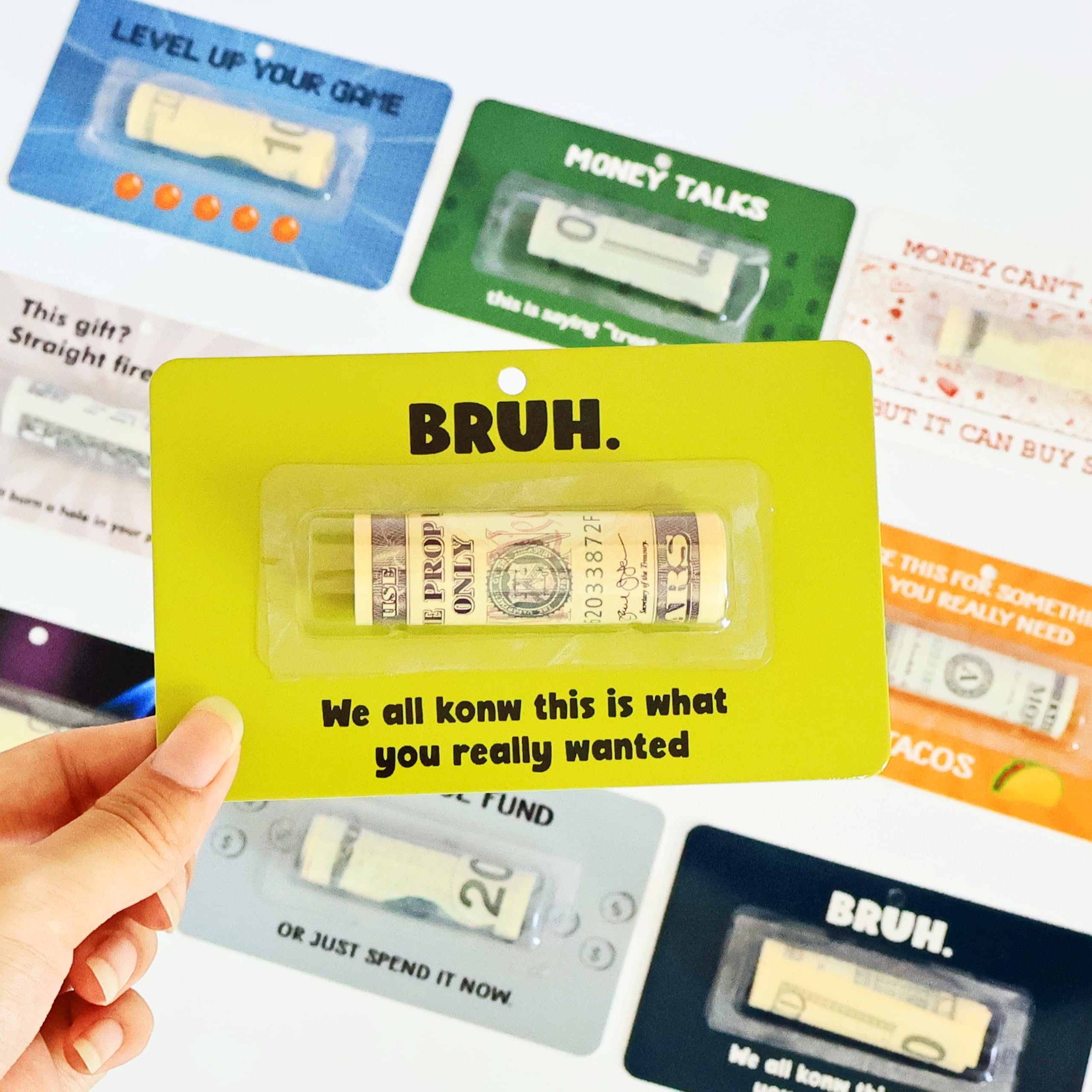 virsomier 10pcs Funny Cash Gift Cards - Money Holder for Gifting Cash, Checks - 