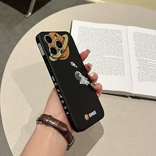 Yonds Queen Cute iPhone 14 Pro Max Case, Astronaut Space Rocket Moon Design Stylish Soft TPU Shockproof Anti-Slip Case (iPhone 14 Pro Max, Fly Rocket)