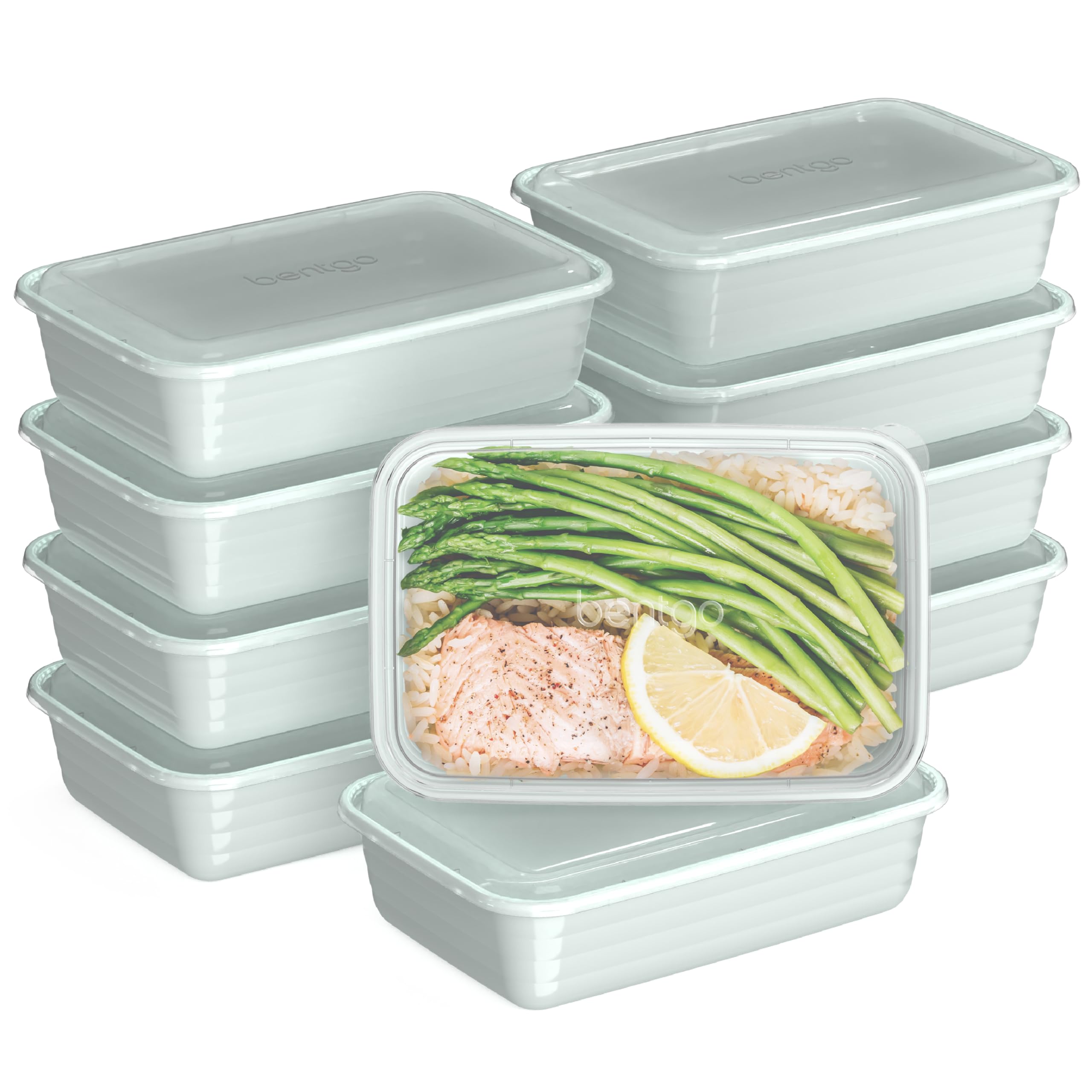 Bentgo Prep Meal Prep Containers with Lids, 20 Piece, PFAS & BPA-Free | 4-Cup Ca