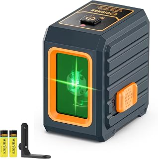 CIGMAN Mini Laser Wasserwaage Grün mit 30 m Reichweite &4 Helligkeitsstufen