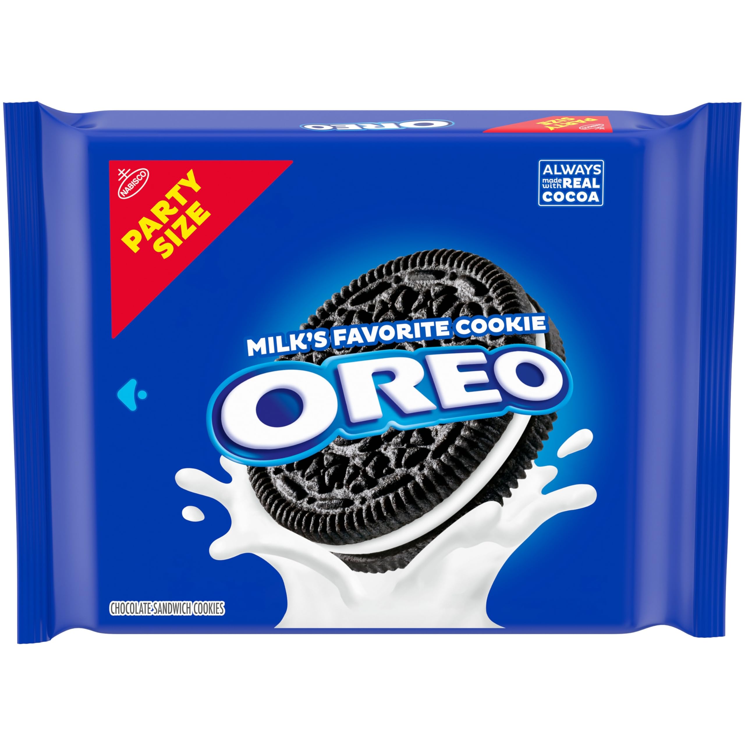 OREO Chocolate Sandwich Cookies, Party Size, 24.16 oz | Always made with Real Co