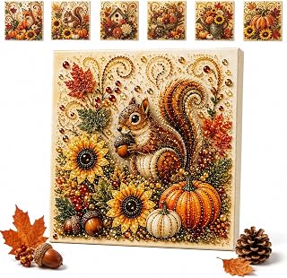 Autumn Pearl Painting Kit,12*12in Fall Diamond Art Kits For Adults，B