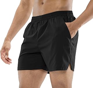MIER Men's 5 Inch Running Shorts Quick Dry Outdoor Sports Workout Summer with Pockets Lightweight Breathable