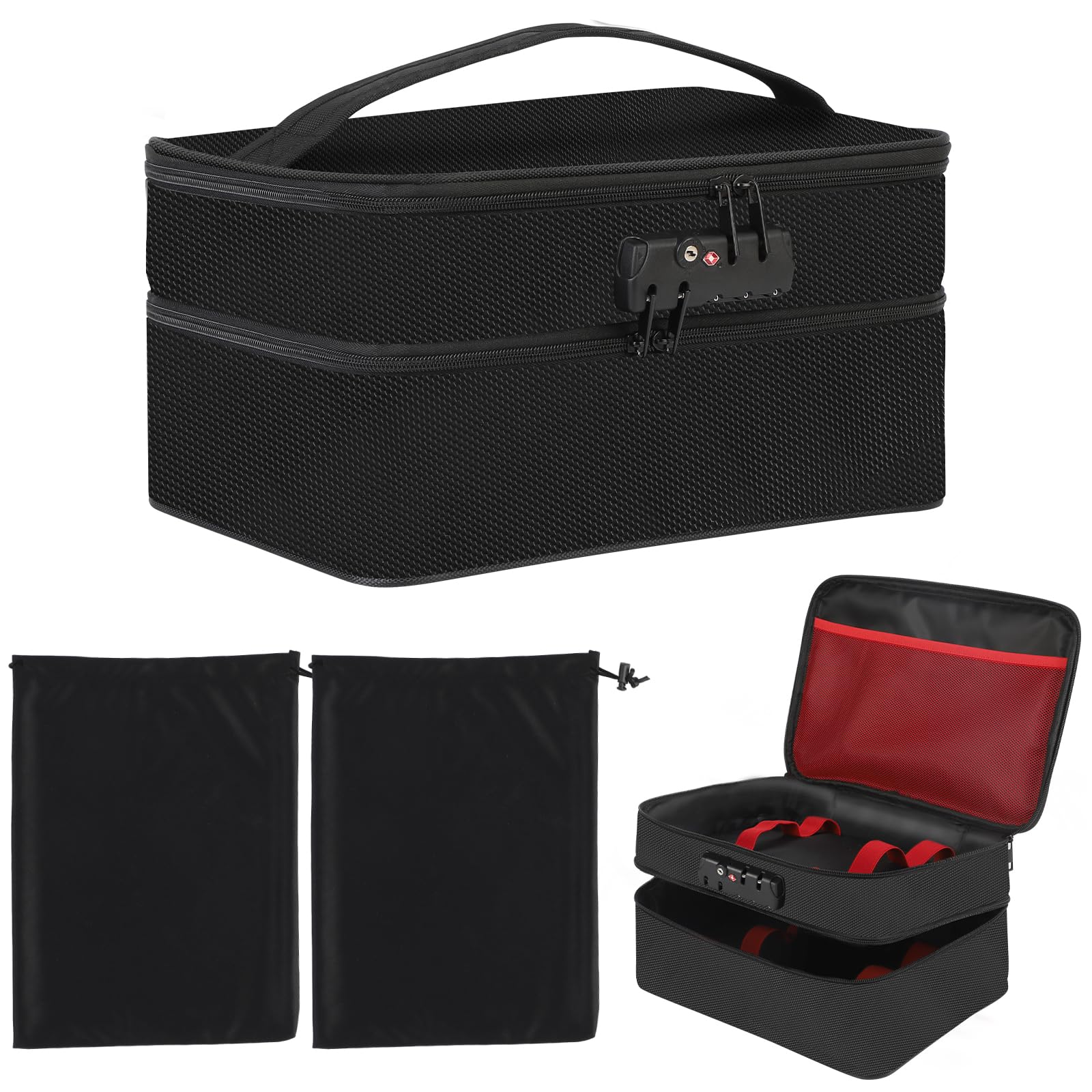 JINXOLET Discreet Lockable Storage Toy Bag Box Organizer Container (Large) | Lar