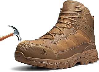 NORTIV 8 Men's Waterproof Trekking Boots, Mountaineering Shoes with Backpack, for Medium Outdoor Trekking
