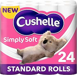Cushelle Simply Soft Toilet Roll 24 Standard Rolls | Toilet tissue, toilet paper