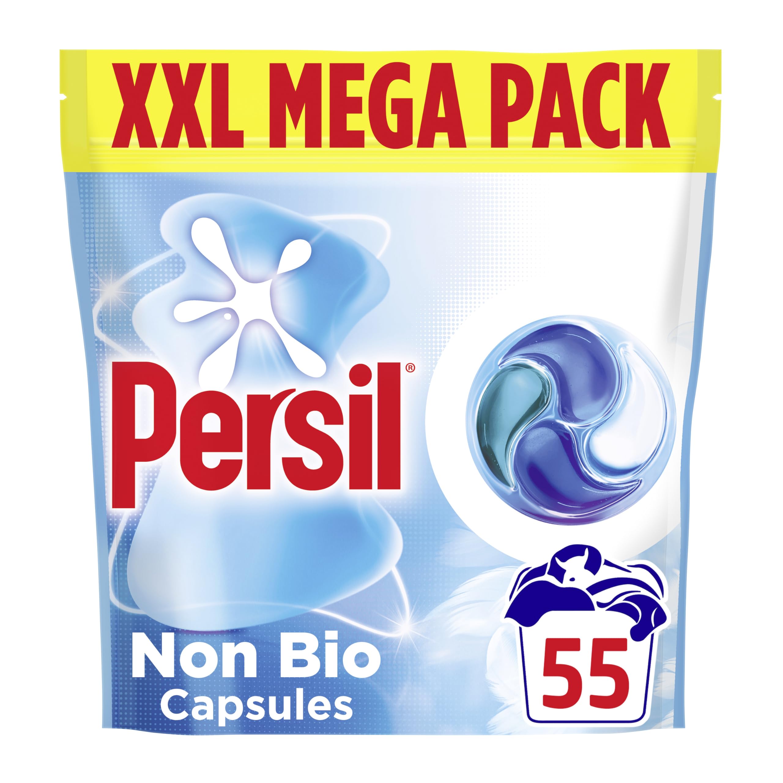 Persil Non Bio 4-in-1 Laundry Capsules 55 Washes | Gentle next to sensitive skin