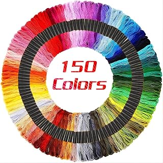 Embroidery Thread, 150 Skeins Cross Stitch Embroidery Floss, 150 Colors | Soft Cotton Threads for Friendship Bracelet String, Art, Craft, Sewing