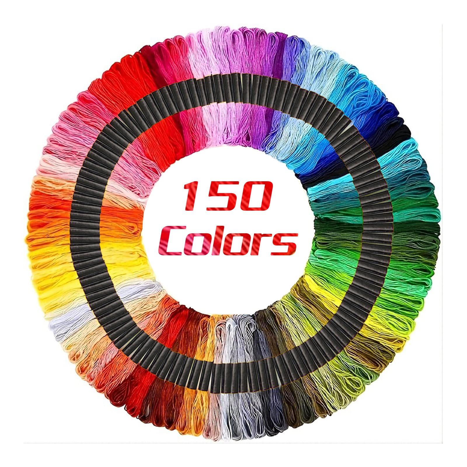 Embroidery Thread, 150 Skeins Cross Stitch Embroidery Floss, 150 Colors | Soft C