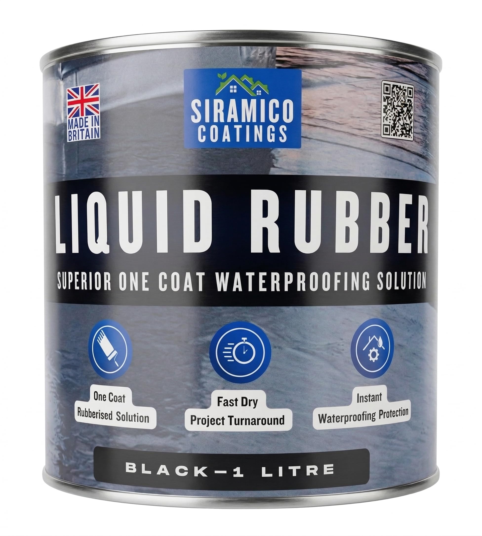 Siramico Coatings Liquid Rubber Roof Coating | Instant Leak Seal Technology I Qu