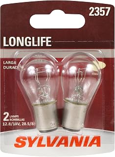 SYLVANIA 2357 Long Life Miniature Bulb, Daytime Running Light, 2 Bulbs | Dependable, Extended-Life Miniature Bulb Delivers Consistent, Reliable, Auxillary Illumination