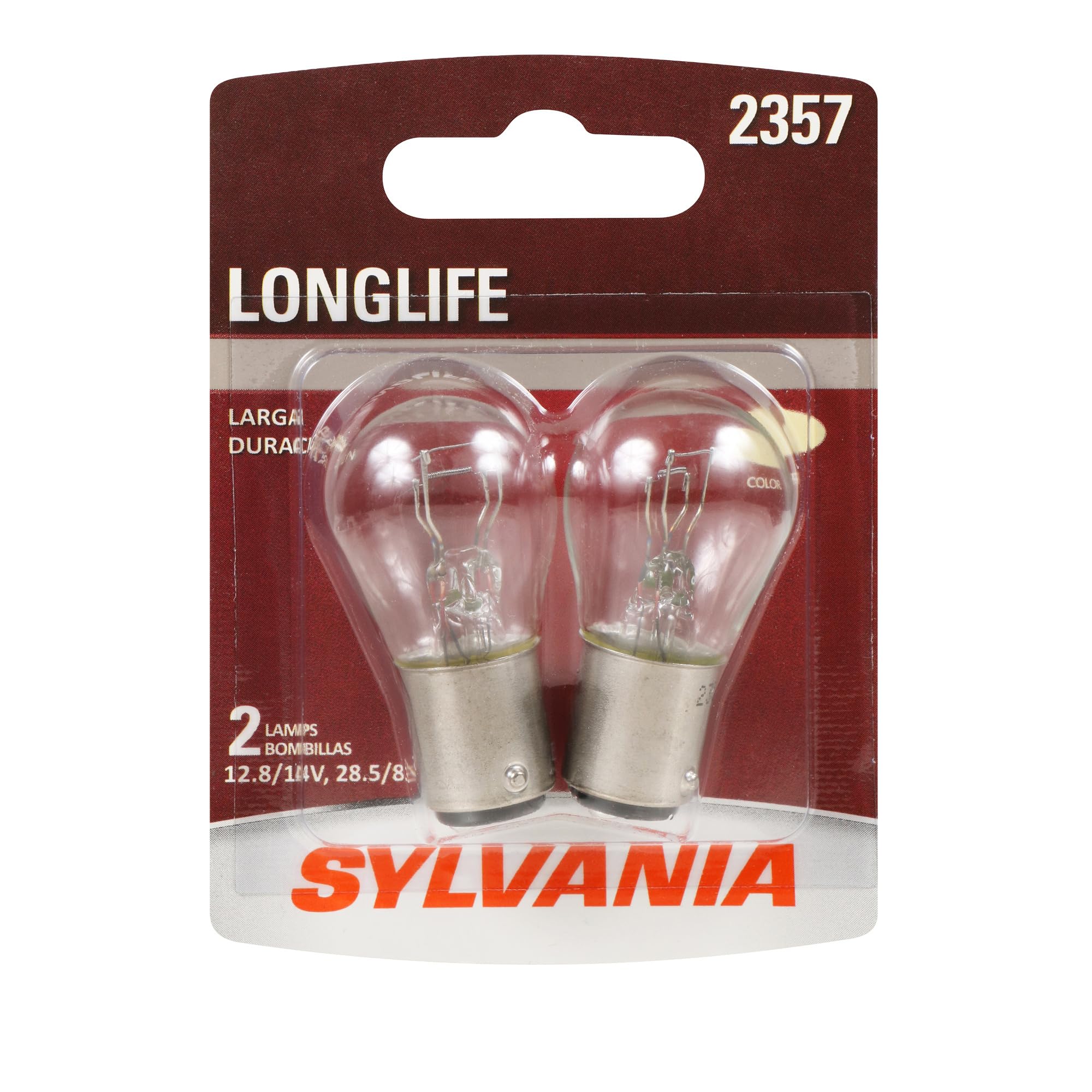 SYLVANIA 2357 Long Life Miniature Bulb, Daytime Running Light, 2 Bulbs | Dependa