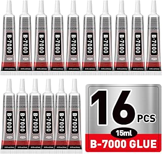 15 PCS 15ml B7000 Rhinestone Glue Clear with Precision Tip, Bedazzling Glue, Multipurpose Super Glues for Nail, Craft, Jewelry Making, Nail Art, DIY, Makeup, Shoes