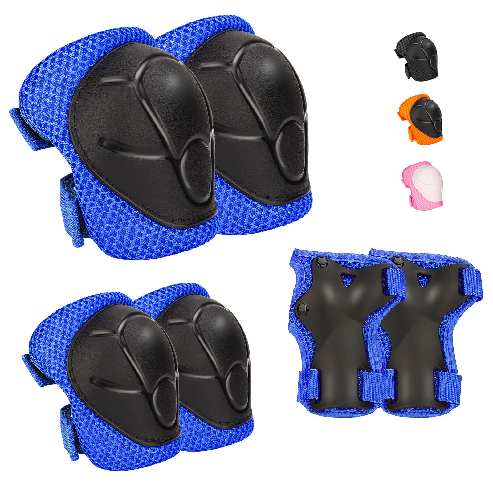 Kids Protective Gear Set - Knee Pads Elbow Pads with Wrist Guards for Ages 3-12 