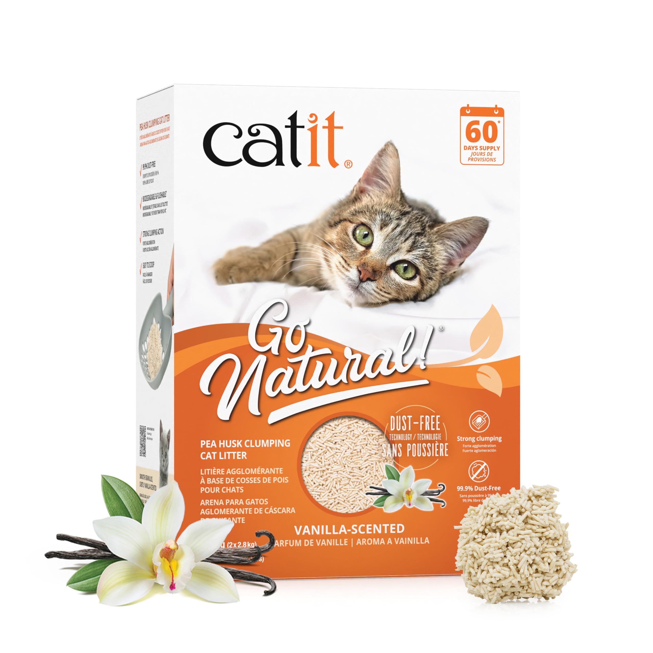 Catit Go Natural! Sand Peas, Vanilla Aroma 5.6 kg