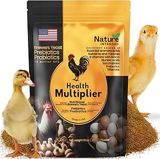 Brewer's Yeast + Probiotics + Niacin + Vitamins Supplement for Ducks, Chickens and Poultry. (Molt Recovery, Severe Stress, Egg Quality and Development) 10-Ounce Resealable Foil-Lined Pouch