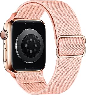 Stretchy Nylon Loop Bands Compatible with Apple Watch 38mm 40mm 41mm 42mm 44mm 49mm 46mm Adjustable Soft Elastics Strap Compatible with Apple Watch SE Ultra iWatch Series 10/9/8/7/6/5/4/3/2/1 Women Men