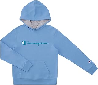 Champion Kids Clothes Sweatshirts Youth Heritage Fleece Pull On Hoody Sweatshirt with Hood (Small, Swiss Blue)