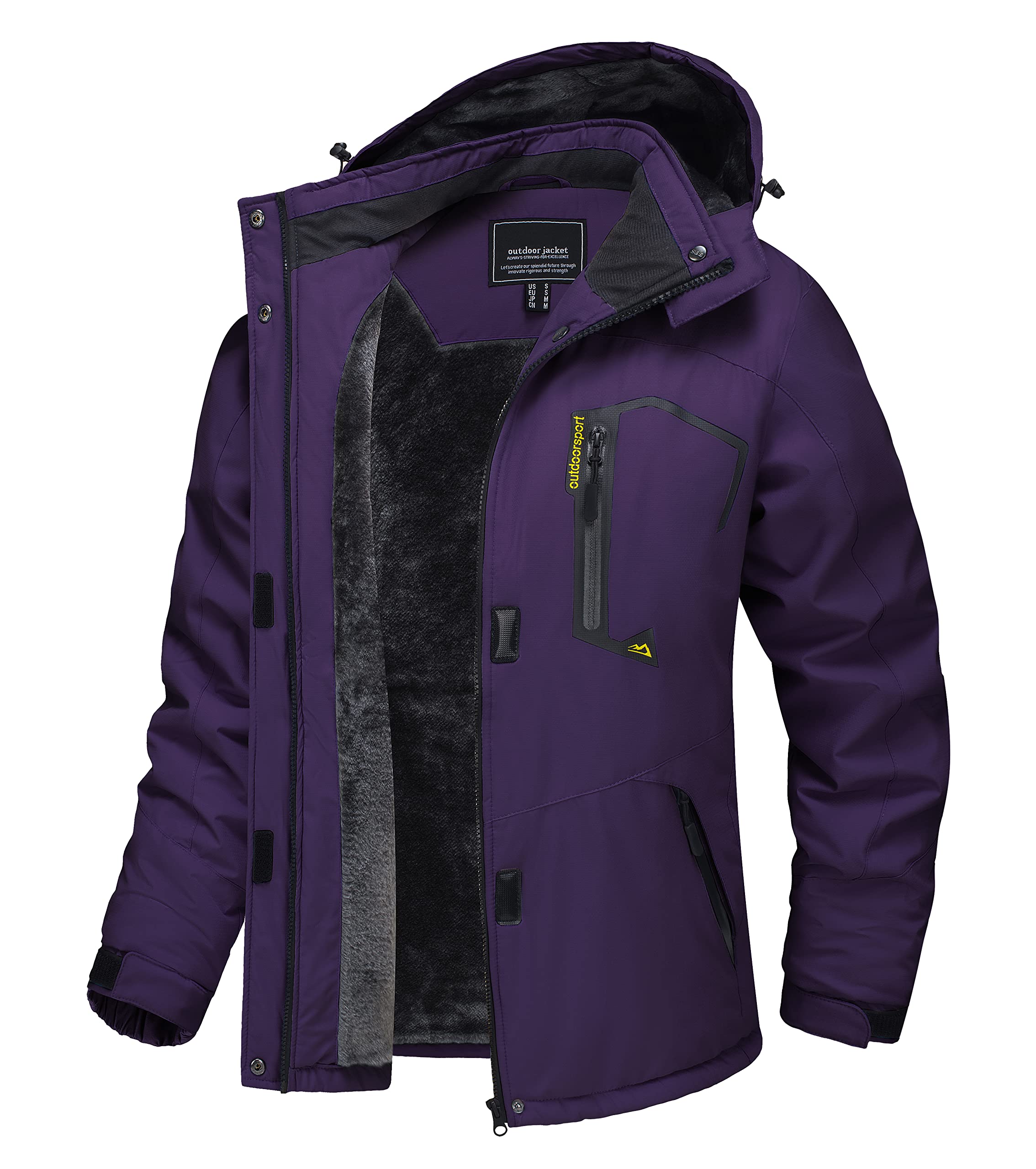TACVASEN Women's Waterproof Fleece Jacket for Winter Skiing and Outdoor Hiking w