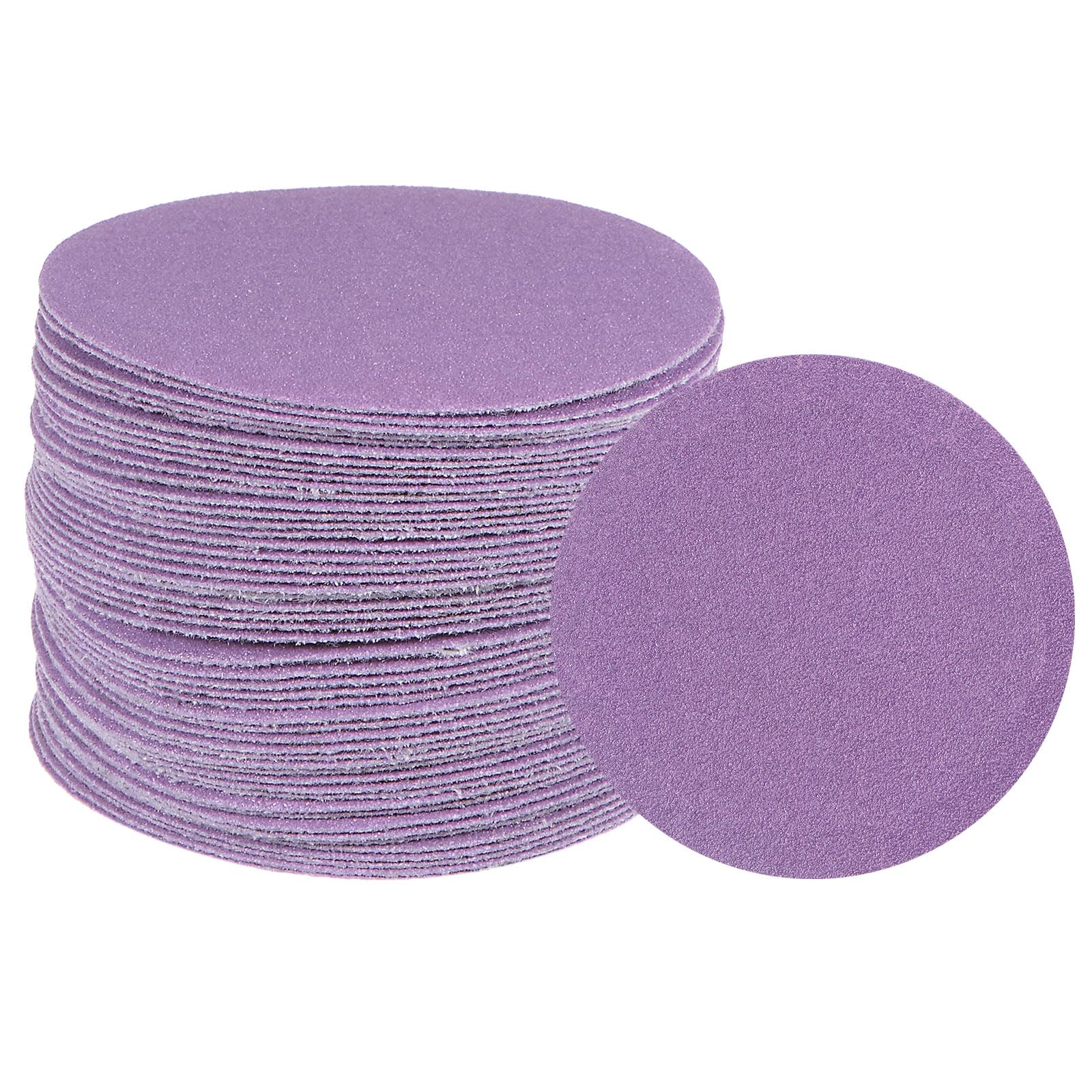 Generic 50 Pcs 150 Grit Sanding Discs Purple 3" Hook and Loop Aluminum Oxide Wet