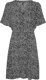 VERO Moda Damen Vmalba Ss Short Dress WVN Ga Noos Kleid